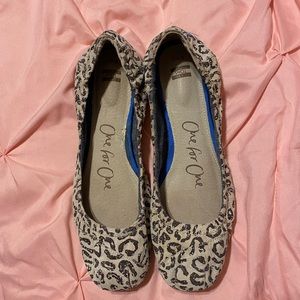Toms Ballet Flat, 9.5, brown & tan
